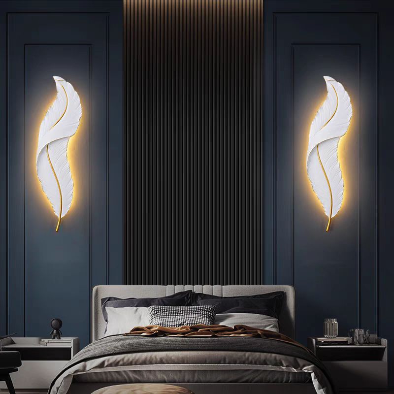 Plume Murale LED Design – Éclairage Ambiance Plume Murale LED Design – Éclairage Ambiance