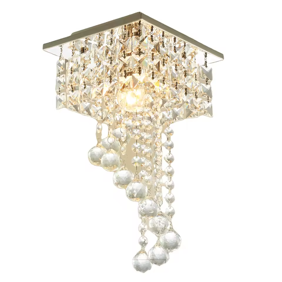 Lustre Cristal Carré – Design Raffiné - Plafonnier design Zelor